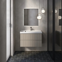 Тумба под раковину AQUAme S1 80 AQM900180BG подвесная цвет Бежевый, купить, цена, заказать, магазин, доставка, скидка, промокод, купить, цена, заказать, магазин, доставка, скидка, промокод