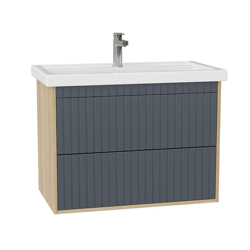 Тумба под раковину Onika Дайлер 80 108062 подвесная цвет Дуб сонома Серый, купить, цена, заказать, магазин, доставка, скидка, промокод, купить, цена, заказать, магазин, доставка, скидка, промокод