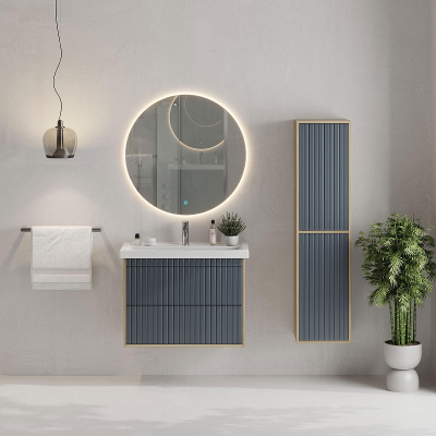 Тумба под раковину Onika Дайлер 80 108062 подвесная цвет Дуб сонома Серый