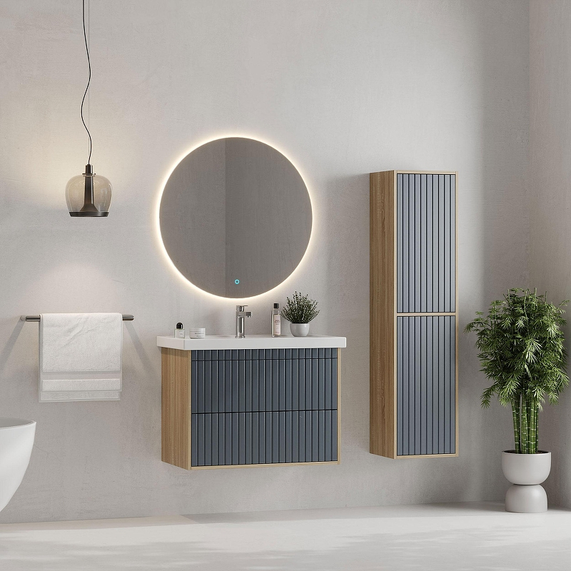 Тумба под раковину Onika Дайлер 80 108062 подвесная цвет Дуб сонома Серый, купить, цена, заказать, магазин, доставка, скидка, промокод, купить, цена, заказать, магазин, доставка, скидка, промокод