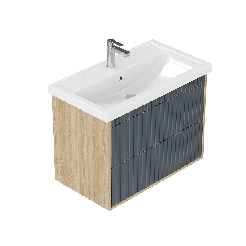 Тумба под раковину Onika Дайлер 80 108062 подвесная цвет Дуб сонома Серый, купить, цена, заказать, магазин, доставка, скидка, промокод, купить, цена, заказать, магазин, доставка, скидка, промокод