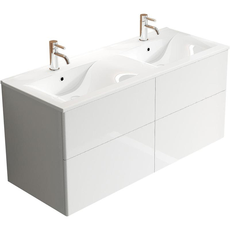 Тумба c раковиной SanVit Лира 120 klira2120W в цвете Ral подвесная Белая глянцевая, купить, цена, заказать, магазин, доставка, скидка, промокод, купить, цена, заказать, магазин, доставка, скидка, промокод