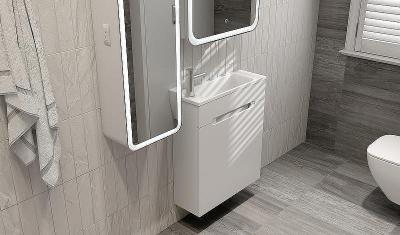 Тумба под раковину Jorno Modul 60 Mol.01.60/P/W/JR подвесная Белая