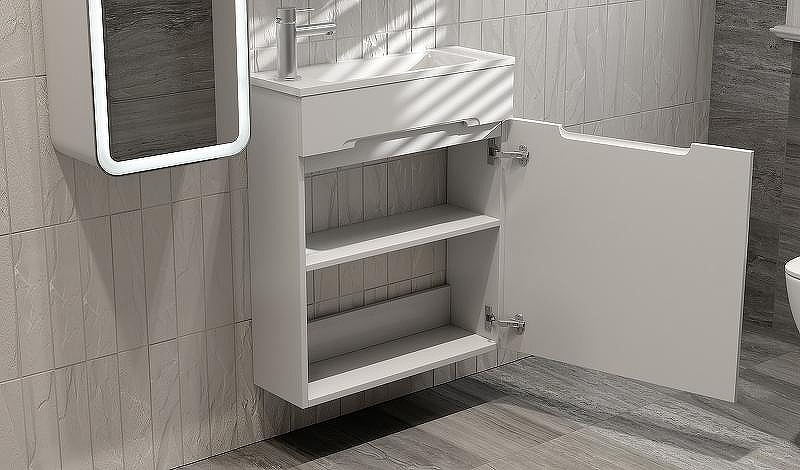 Тумба под раковину Jorno Modul 60 Mol.01.60/P/W/JR подвесная Белая, купить, цена, заказать, магазин, доставка, скидка, промокод, купить, цена, заказать, магазин, доставка, скидка, промокод