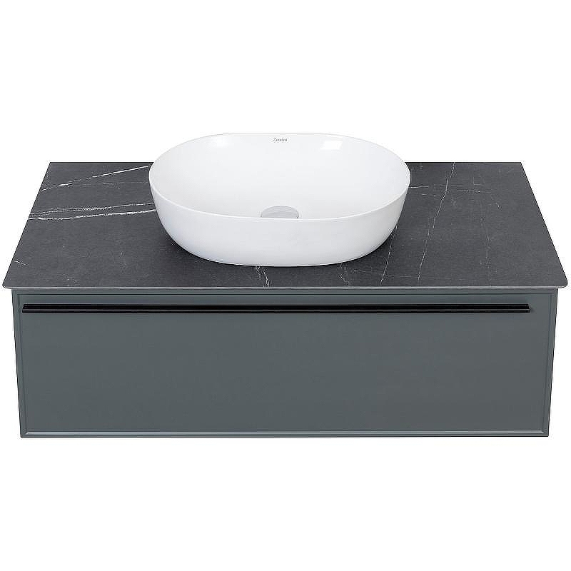 Тумба под раковину La Fenice Elba 100 FNC-01-ELB-G-100 подвесная Серая матовая, купить, цена, заказать, магазин, доставка, скидка, промокод, купить, цена, заказать, магазин, доставка, скидка, промокод