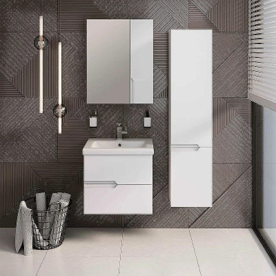 Тумба под раковину Runo Стокгольм 60 00-00001123 подвесная Белая