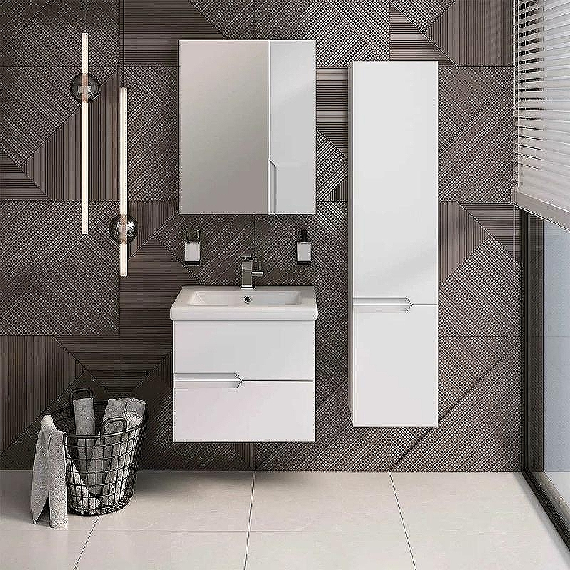 Тумба под раковину Runo Стокгольм 60 00-00001123 подвесная Белая, купить, цена, заказать, магазин, доставка, скидка, промокод, купить, цена, заказать, магазин, доставка, скидка, промокод