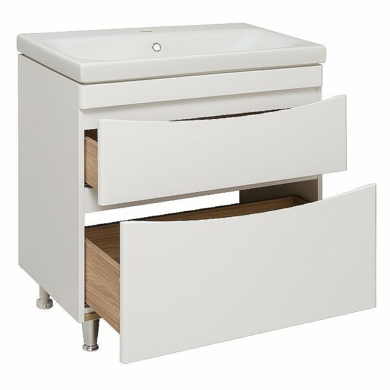 Тумба под раковину Runo Афина 80 00-00001170 Белая, купить, цена, заказать, магазин, доставка, скидка, промокод, купить, цена, заказать, магазин, доставка, скидка, промокод