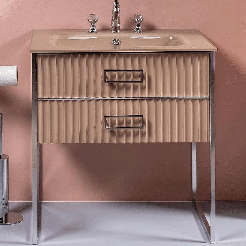 Тумба под раковину Boheme Armadi Art Monaco 80 866-080-CPCR Капучино глянец Хром, купить, цена, заказать, магазин, доставка, скидка, промокод, купить, цена, заказать, магазин, доставка, скидка, промокод