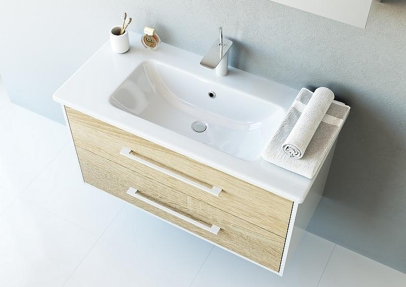 Тумба под раковину Aqwella 5 Stars Маями 60 Mai.01.06 подвесная Дуб сонома Белая, купить, цена, заказать, магазин, доставка, скидка, промокод, купить, цена, заказать, магазин, доставка, скидка, промокод