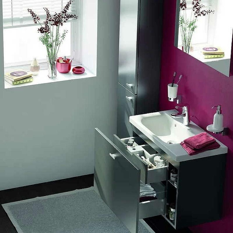 Тумба под раковину Ideal Standard Connect Space 60 C6743KR подвесная Серая глянцевая, купить, цена, заказать, магазин, доставка, скидка, промокод, купить, цена, заказать, магазин, доставка, скидка, промокод