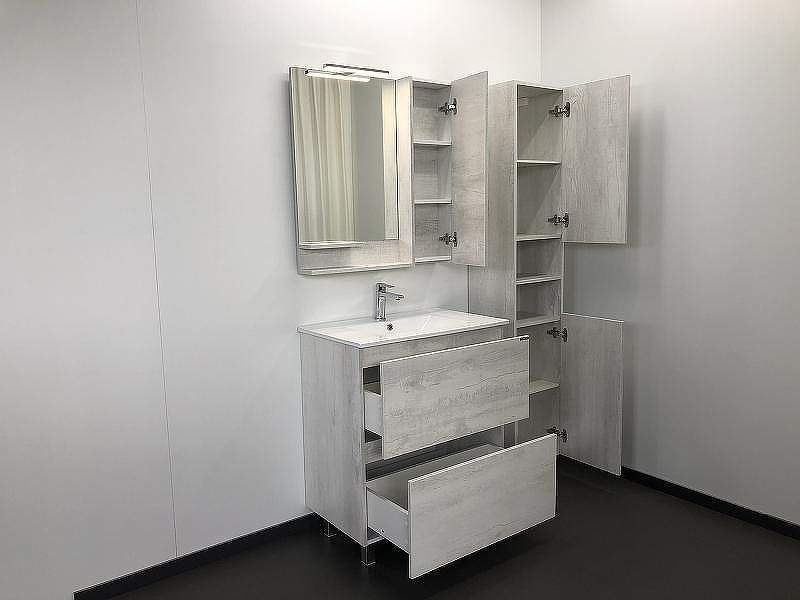 Зеркало со шкафом Comforty Верона 75 00004137100 Дуб белый, купить, цена, заказать, магазин, доставка, скидка, промокод, купить, цена, заказать, магазин, доставка, скидка, промокод