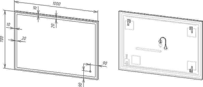 Зеркало DIWO Дмитров 100 ЗЛП118 с подсветкой с сенсорным выключателем, купить, цена, заказать, магазин, доставка, скидка, промокод, купить, цена, заказать, магазин, доставка, скидка, промокод