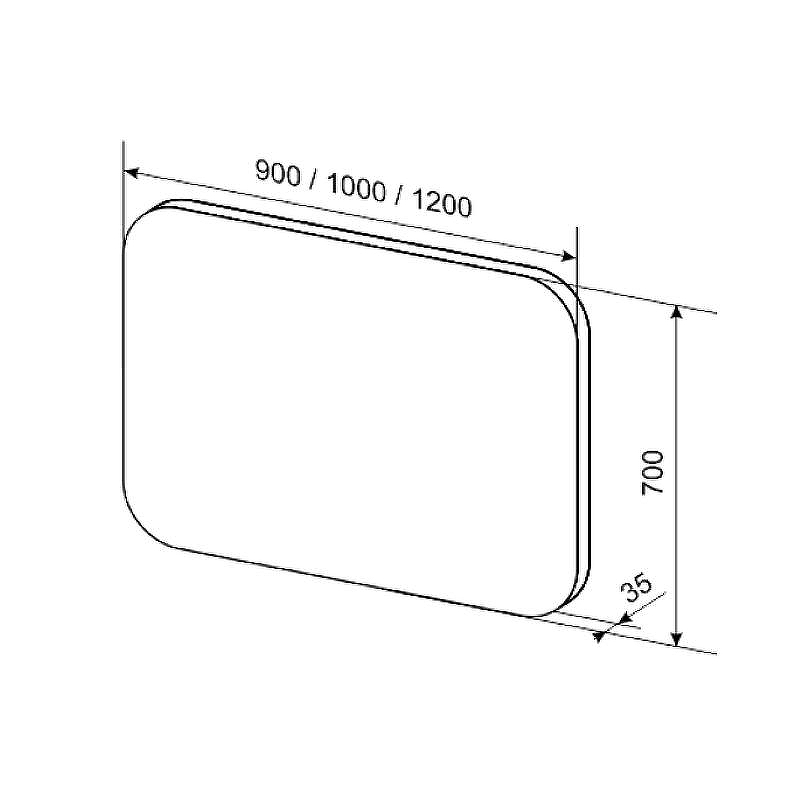 Зеркало SanVit Асти 100 zasti100 с подсветкой с инфракрасным выключателем, купить, цена, заказать, магазин, доставка, скидка, промокод, купить, цена, заказать, магазин, доставка, скидка, промокод
