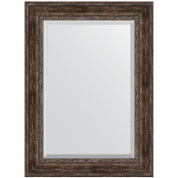 Зеркало Evoform Exclusive 112х82 BY 3482 с фацетом в багетной раме - Состаренное дерево с орнаментом 120, купить, цена, заказать, магазин, доставка, скидка, промокод, купить, цена, заказать, магазин, доставка, скидка, промокод