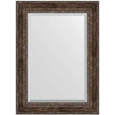 Зеркало Evoform Exclusive 112х82 BY 3482 с фацетом в багетной раме - Состаренное дерево с орнаментом 120