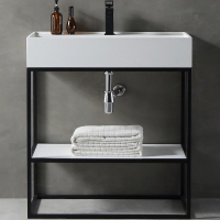 Консоль с раковиной Abber Stein 80 AS2630 Белая матовая, купить, цена, заказать, магазин, доставка, скидка, промокод, купить, цена, заказать, магазин, доставка, скидка, промокод