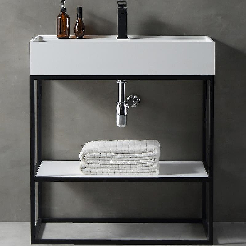 Консоль с раковиной Abber Stein 80 AS2630 Белая матовая, купить, цена, заказать, магазин, доставка, скидка, промокод, купить, цена, заказать, магазин, доставка, скидка, промокод