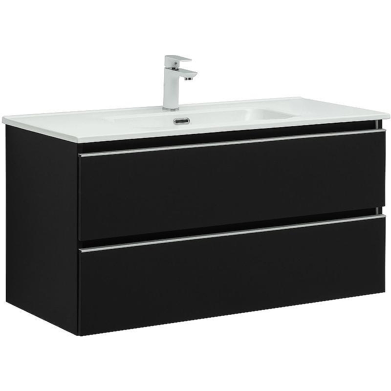 Тумба под раковину Aquanet Вега 100 329593 подвесная Черная, купить, цена, заказать, магазин, доставка, скидка, промокод, купить, цена, заказать, магазин, доставка, скидка, промокод