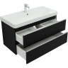 Тумба под раковину Aquanet Вега 100 329593 подвесная Черная, купить, цена, заказать, магазин, доставка, скидка, промокод, купить, цена, заказать, магазин, доставка, скидка, промокод