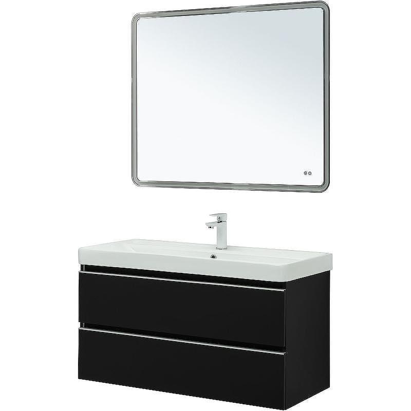 Тумба под раковину Aquanet Вега 100 329593 подвесная Черная, купить, цена, заказать, магазин, доставка, скидка, промокод, купить, цена, заказать, магазин, доставка, скидка, промокод