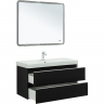 Тумба под раковину Aquanet Вега 100 329593 подвесная Черная, купить, цена, заказать, магазин, доставка, скидка, промокод, купить, цена, заказать, магазин, доставка, скидка, промокод