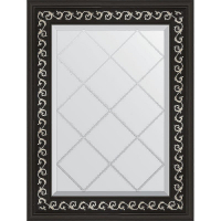 Зеркало Evoform Exclusive-G 72х55 BY 4010 с гравировкой в багетной раме - Черный ардеко 81, купить, цена, заказать, магазин, доставка, скидка, промокод, купить, цена, заказать, магазин, доставка, скидка, промокод