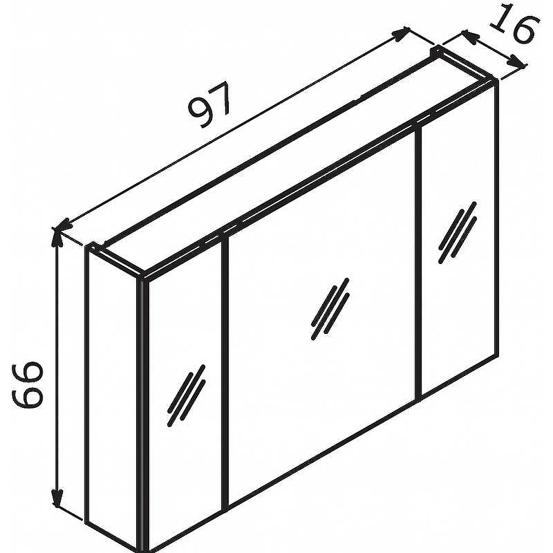 Зеркальный шкаф Orka Likya 100 3001090 с подсветкой Антрацит матовый, купить, цена, заказать, магазин, доставка, скидка, промокод, купить, цена, заказать, магазин, доставка, скидка, промокод
