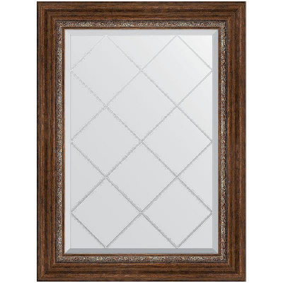 Зеркало Evoform Exclusive-G 89х66 BY 4105 с гравировкой в багетной раме - Римская бронза 88