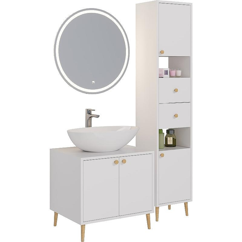 Зеркало Dreja Luno 60 99.2008 с подсветкой с сенсорным выключателем и подогревом, купить, цена, заказать, магазин, доставка, скидка, промокод, купить, цена, заказать, магазин, доставка, скидка, промокод