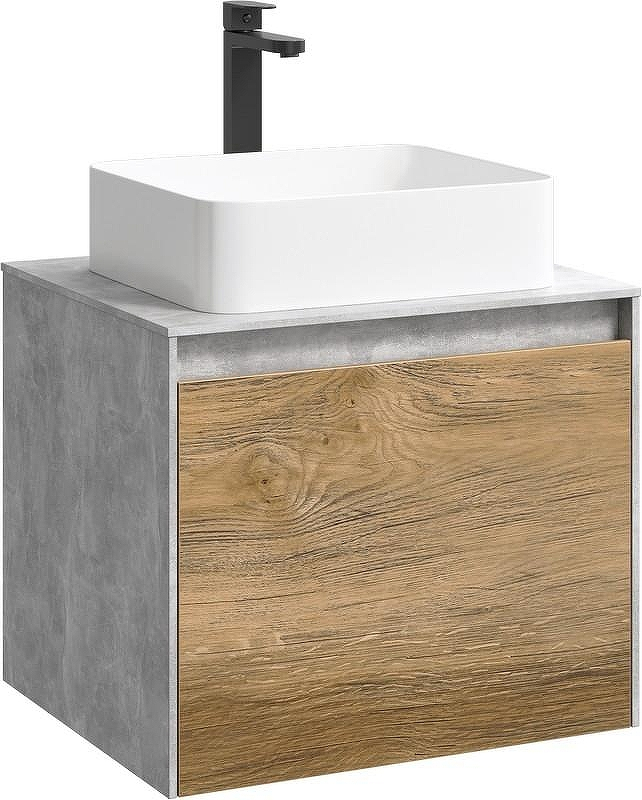 Корпус тумбы под раковину Aqwella 5 Stars Mobi 60 MOB0106BS подвесной Бетон светлый, купить, цена, заказать, магазин, доставка, скидка, промокод, купить, цена, заказать, магазин, доставка, скидка, промокод