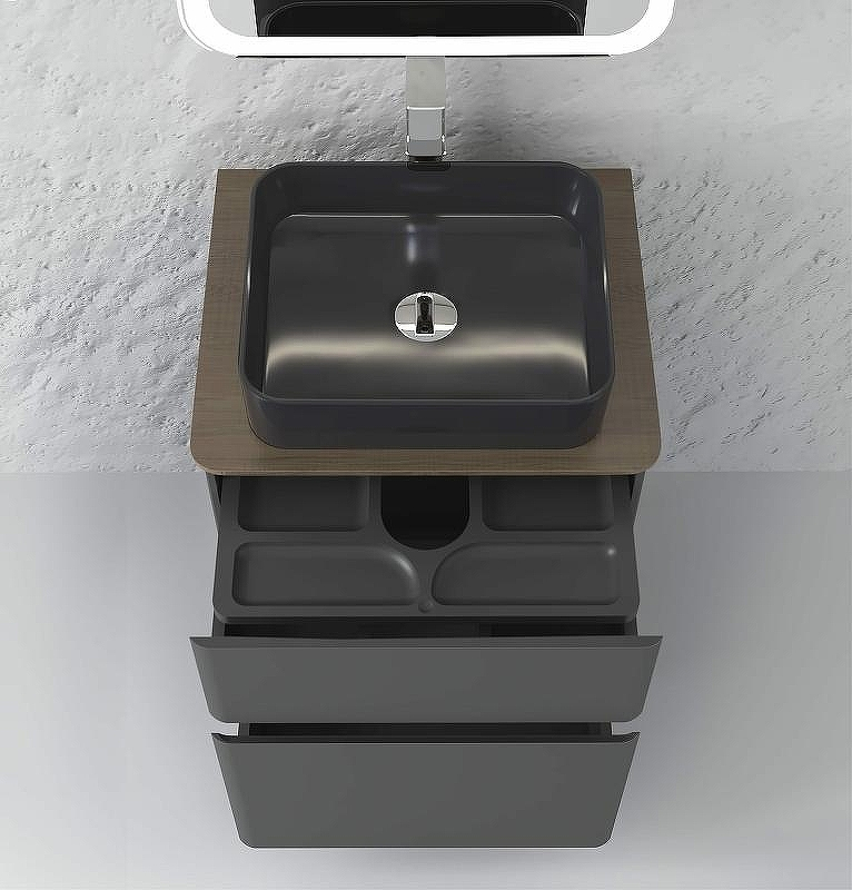 Тумба под раковину Raval Morelle 60 Mrl.01.60/N/A-T/RL Антрацит Трюфель, купить, цена, заказать, магазин, доставка, скидка, промокод, купить, цена, заказать, магазин, доставка, скидка, промокод