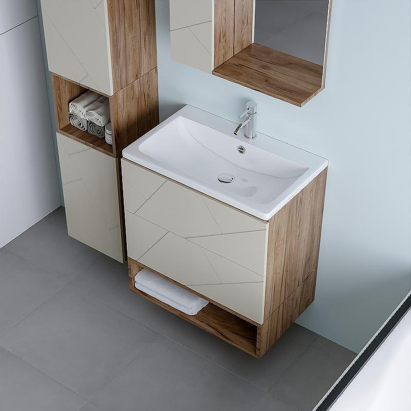 Тумба под раковину Бриклаер Кристалл 70 4627125416934 подвесная Латте Дуб крафт табачный, купить, цена, заказать, магазин, доставка, скидка, промокод, купить, цена, заказать, магазин, доставка, скидка, промокод