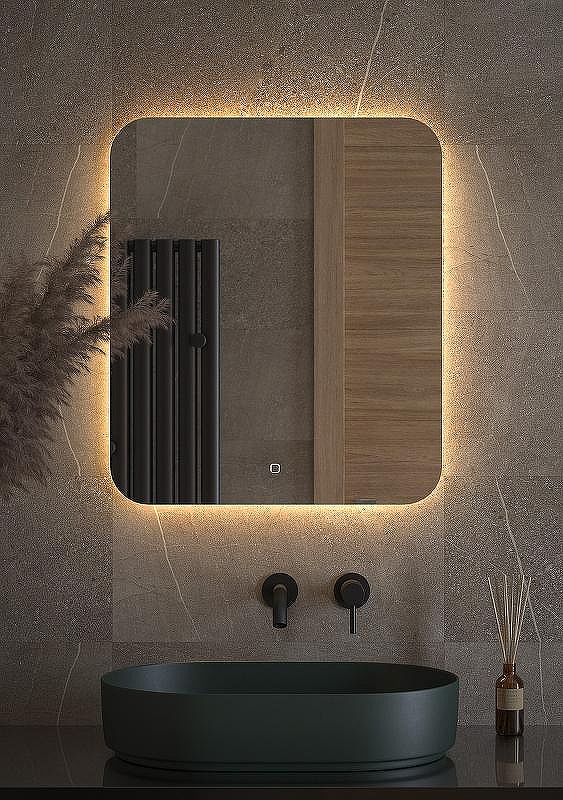 Зеркало Defesto Opti 60x70 DF 2816S с подсветкой 23W-3000К/Сенсорный выключатель/Теплый белый свет, купить, цена, заказать, магазин, доставка, скидка, промокод, купить, цена, заказать, магазин, доставка, скидка, промокод