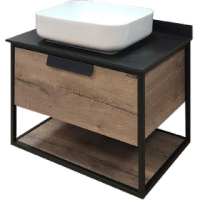 Тумба с раковиной Comforty Кельн 75 00004149065 подвесная Дуб темный, купить, цена, заказать, магазин, доставка, скидка, промокод, купить, цена, заказать, магазин, доставка, скидка, промокод