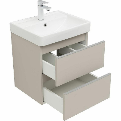 Тумба под раковину Aquanet Вега 50 329582 подвесная Бежевая