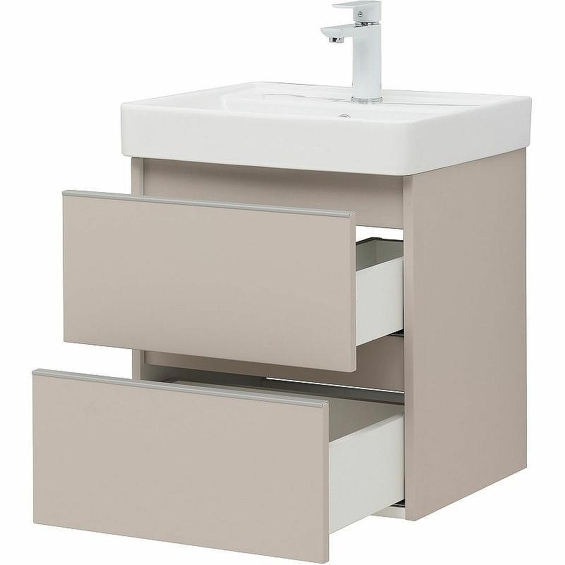 Тумба под раковину Aquanet Вега 50 329582 подвесная Бежевая, купить, цена, заказать, магазин, доставка, скидка, промокод, купить, цена, заказать, магазин, доставка, скидка, промокод