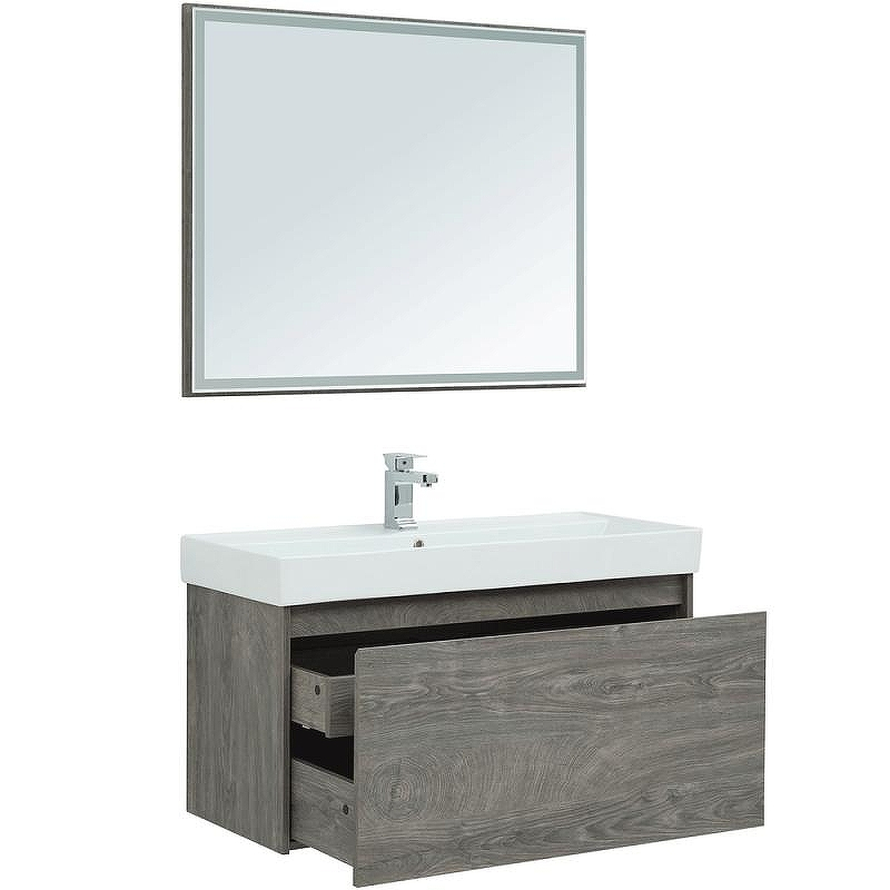 Тумба под раковину Aquanet Nova Lite 100 242579 подвесная Дуб рошелье, купить, цена, заказать, магазин, доставка, скидка, промокод, купить, цена, заказать, магазин, доставка, скидка, промокод