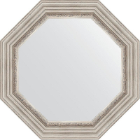 Зеркало Evoform Octagon 67х67 BY 3788 в багетной раме - Римское серебро 88, купить, цена, заказать, магазин, доставка, скидка, промокод, купить, цена, заказать, магазин, доставка, скидка, промокод