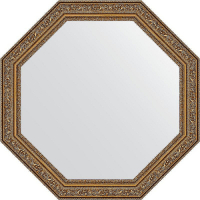 Зеркало Evoform Octagon 55х55 BY 3965 в багетной раме - Виньетка состаренное золото 56, купить, цена, заказать, магазин, доставка, скидка, промокод, купить, цена, заказать, магазин, доставка, скидка, промокод