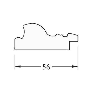 Зеркало Evoform Octagon 55х55 BY 3965 в багетной раме - Виньетка состаренное золото 56