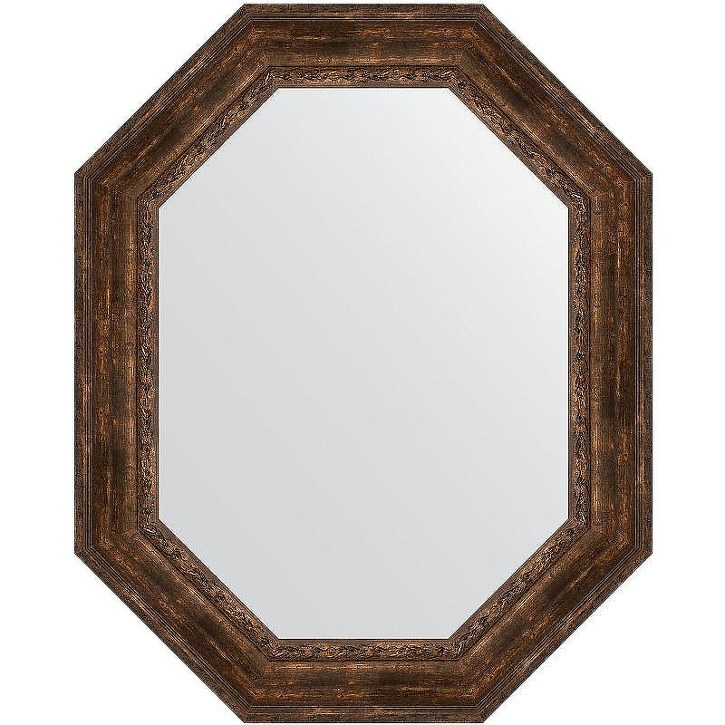 Зеркало Evoform Polygon 102х82 BY 7272 в багетной раме - Состаренное дерево с орнаментом 120, купить, цена, заказать, магазин, доставка, скидка, промокод, купить, цена, заказать, магазин, доставка, скидка, промокод