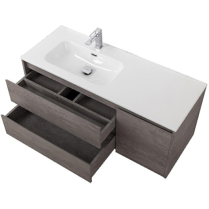 Тумба под раковину BelBagno Kraft 100 L KRAFT-1000-2C-1A-SO-CG-L подвесная Cemento Grigio, купить, цена, заказать, магазин, доставка, скидка, промокод, купить, цена, заказать, магазин, доставка, скидка, промокод