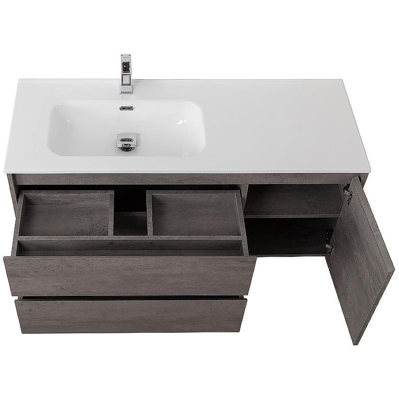 Тумба под раковину BelBagno Kraft 100 L KRAFT-1000-2C-1A-SO-CG-L подвесная Cemento Grigio, купить, цена, заказать, магазин, доставка, скидка, промокод, купить, цена, заказать, магазин, доставка, скидка, промокод