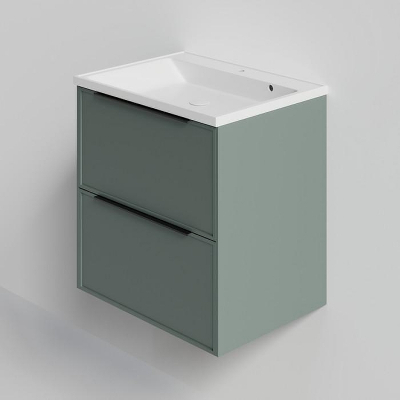Тумба под раковину La Fenice Simpla Twin 100 FNC-01-SIM-G-100-2 подвесная Серо-зеленая