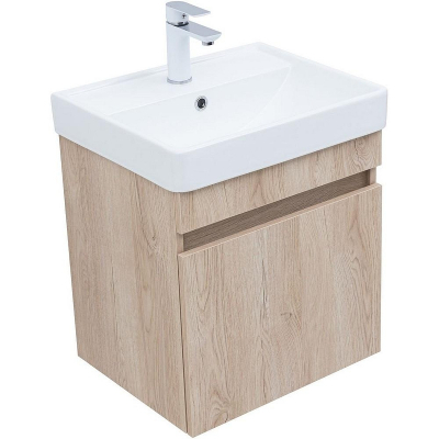 Тумба под раковину Aquanet Оптима 50 344802 подвесная Дуб светлый
