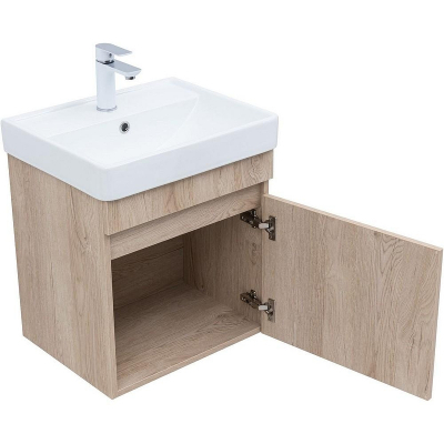 Тумба под раковину Aquanet Оптима 50 344802 подвесная Дуб светлый
