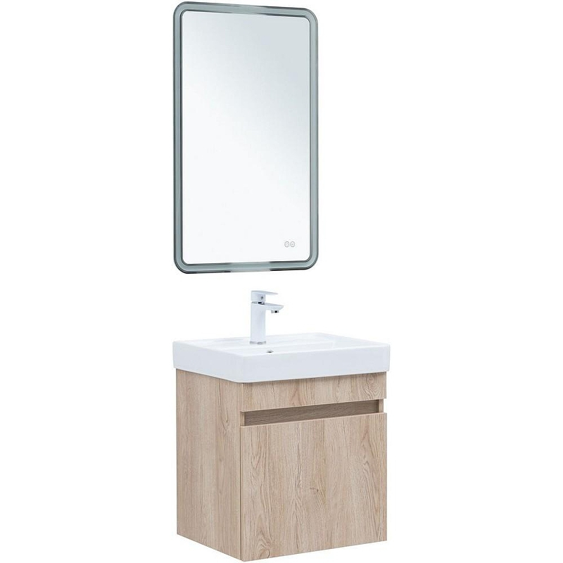 Тумба под раковину Aquanet Оптима 50 344802 подвесная Дуб светлый, купить, цена, заказать, магазин, доставка, скидка, промокод, купить, цена, заказать, магазин, доставка, скидка, промокод