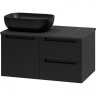 Тумба с раковиной Brevita Cargo 80 УТ000024160 подвесная Черная матовая, купить, цена, заказать, магазин, доставка, скидка, промокод, купить, цена, заказать, магазин, доставка, скидка, промокод