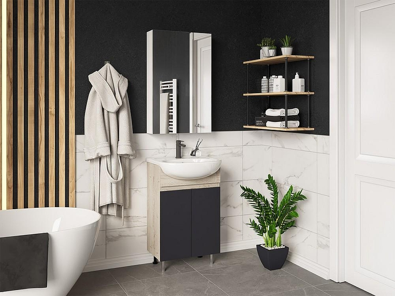 Зеркальный шкаф Misty Балтика 50 Э-Бал04050-011 Белый, купить, цена, заказать, магазин, доставка, скидка, промокод, купить, цена, заказать, магазин, доставка, скидка, промокод